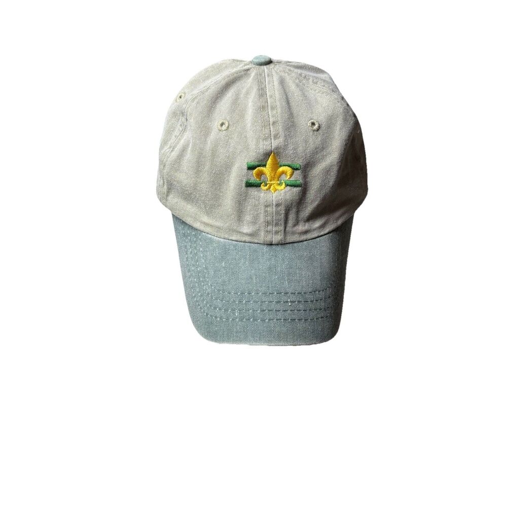 Cobra Fleur de Lis Northeast Georgia Embroidered Grey Green Washed  Cap Hat